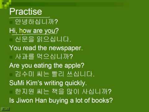 Ngữ pháp tiếng Hàn thực dụng Kính ngữ